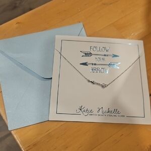 Katie Nickelle Sterling Silver Arrow Necklace~ NWT